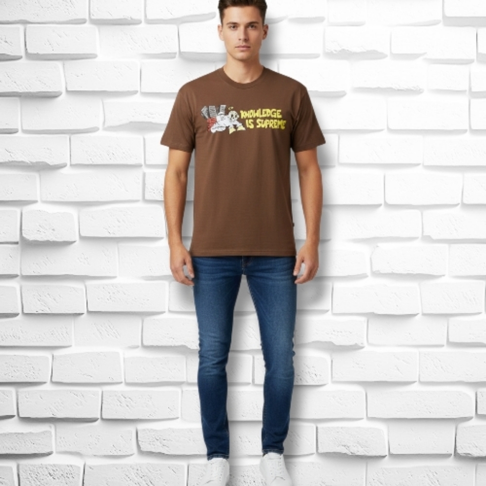 Supreme "Knowledge Is Supreme" Tee - Brown - Size L
